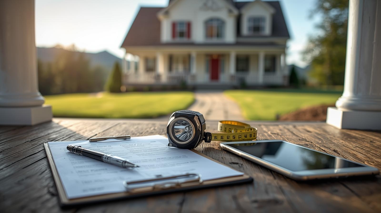 Home inspector evaluating a well-maintained Virginia home before listing.