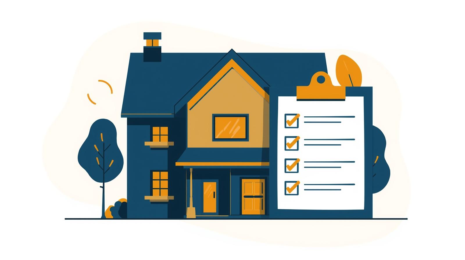 Checklist illustration showing best practices for home buyers during the contract period in Winchester, Shenandoah Valley, and the Eastern Panhandle of WV.