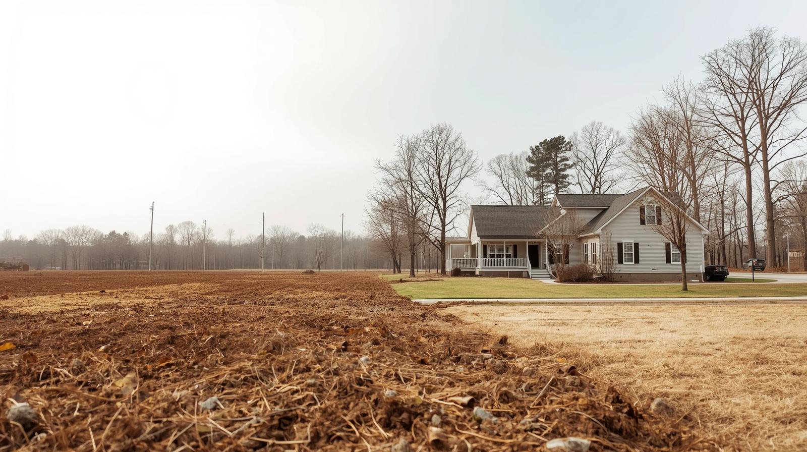 Comparison of raw land and an existing home highlighting hidden costs of buying land and manufactured homes